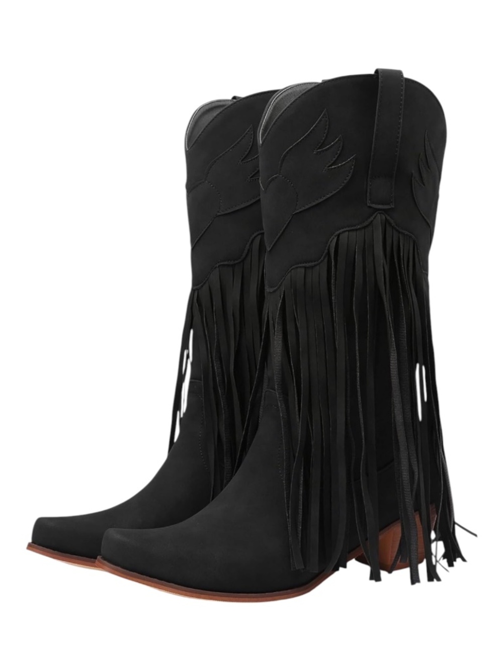 EUC Scaoruki Faux Suede Fringe Cowboy Boots Western Style | EU 43 (US 12-13)